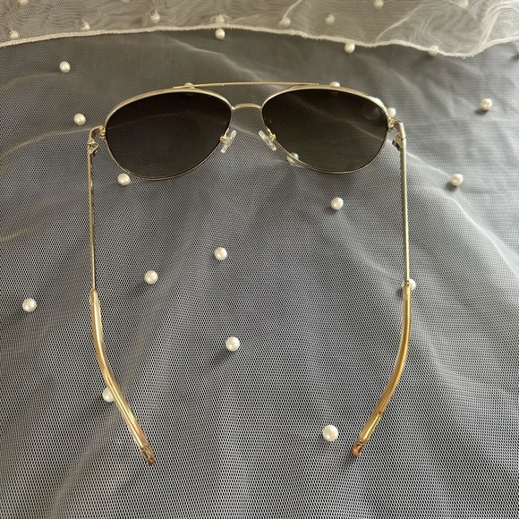 Kate Spade Emmaline Silver Aviator Sunglasses NWOT main image 5
